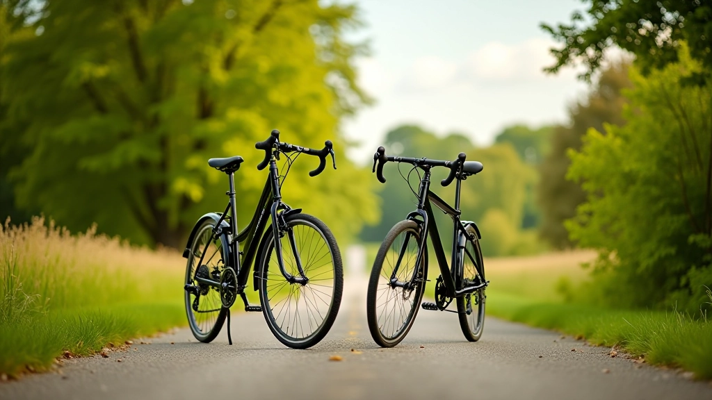 Divi velosipēdi uz šosejas pret skaistiem vasaras kokiem